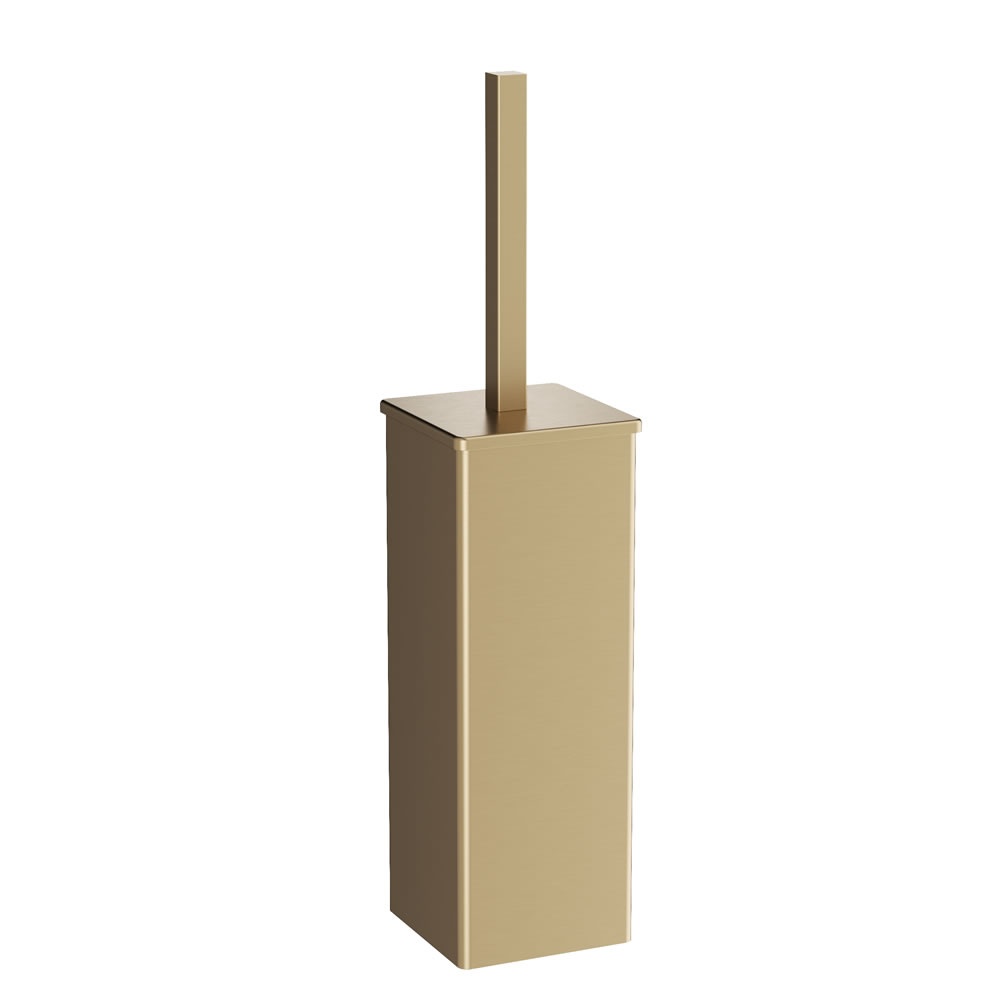 Cutout image of Crosswater Rotar Brushed Brass Toilet Brush Set